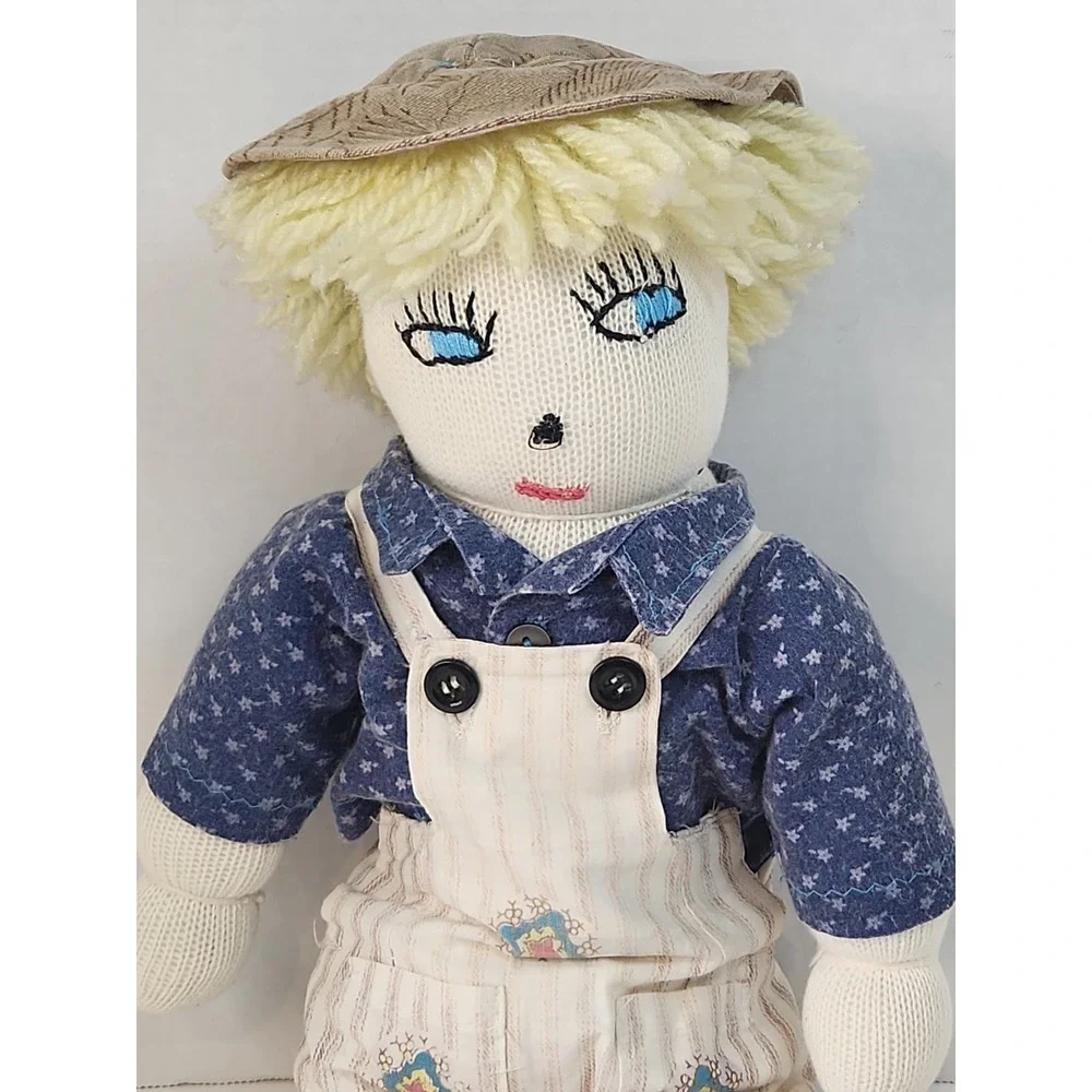 Vtg 80s  Handmade Sock Doll Boy 19.5